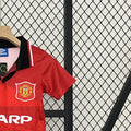 Retro Manchester United 9496 home jersey Kid Kits Size 16-28