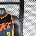 NBA Oklahoma City Thunder 2024 City Edition V-Neck Black Jersey HOLMGREN#7 S-XXL