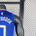 NBA Los Angeles Clippers 2023 V-Neck Blue Jersey WESTBROOK#0 S-XXL