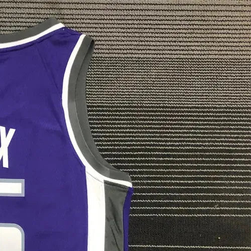 NBA Scaramento Kings V-Neck Purple 75th Anniversary jersey FOX#5 S-XXL