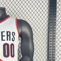 NBA Portland Trail Blazers 2023 V-Neck White jersey HENDERSON#00 S-XXL