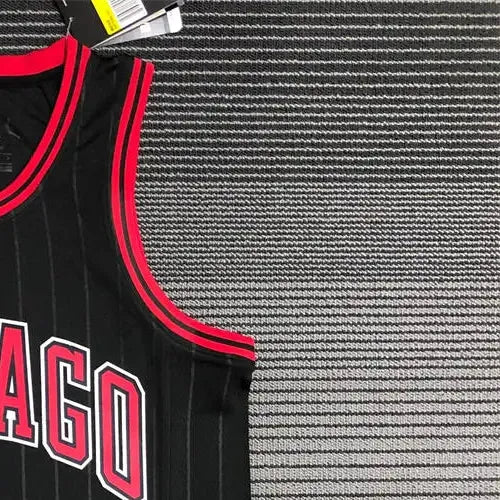 NBA Chicago Bulls Round Neck Black 75th AnniversaryJersey DeROZAN#11 S-XXL