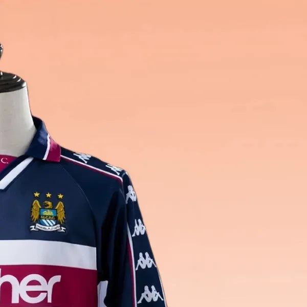 Retro Manchester City 9798 away jersey Fan Version