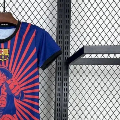 202526 Barcelona ワンピース-モンキー・D・ルフィ jersey kids Kits size 16-28
